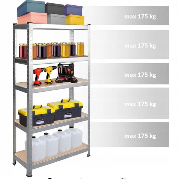 Стелаж металевий 180х90х40см GoodTool G9040 5 полиць 40810114 фото